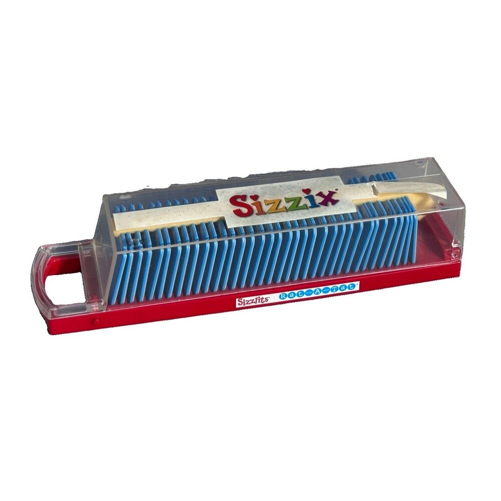 Sizzix Sizzlits “Rat-A-Tat” Die Set of 35 Alphabet, Numbers, Complete in Case